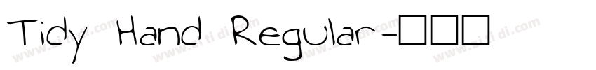 Tidy Hand Regular字体转换